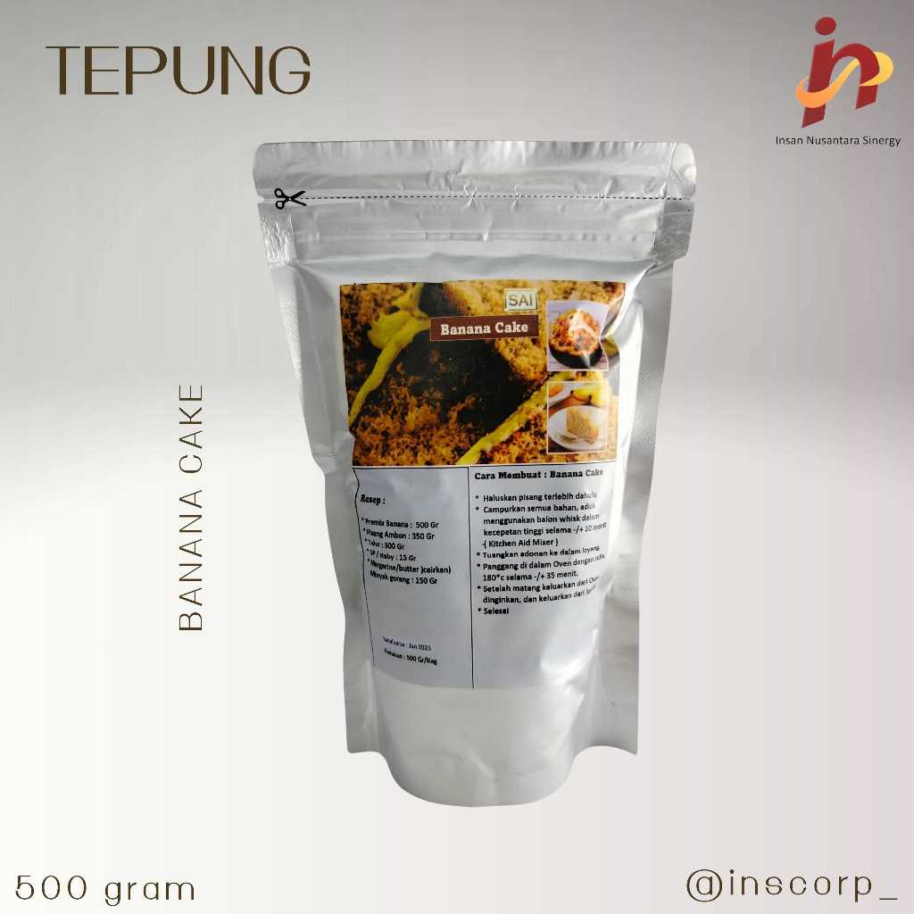 

Tepung Banana Cake 500gr/Bag