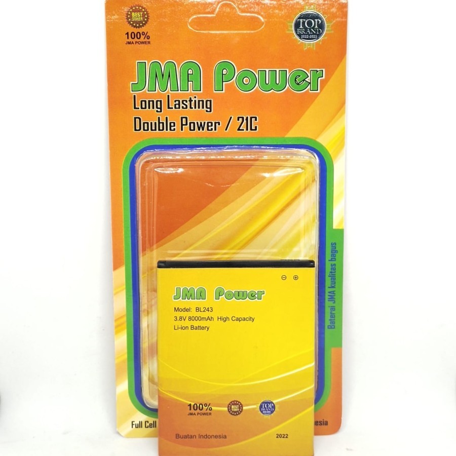 Baterai JMA Power Double Power Original For Lenovo BL243 A7000 A7700ai JMA Power Double Power Origin