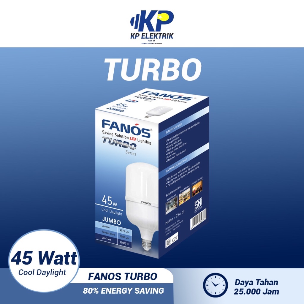 Lampu LED Fanos Turbo 45 watt