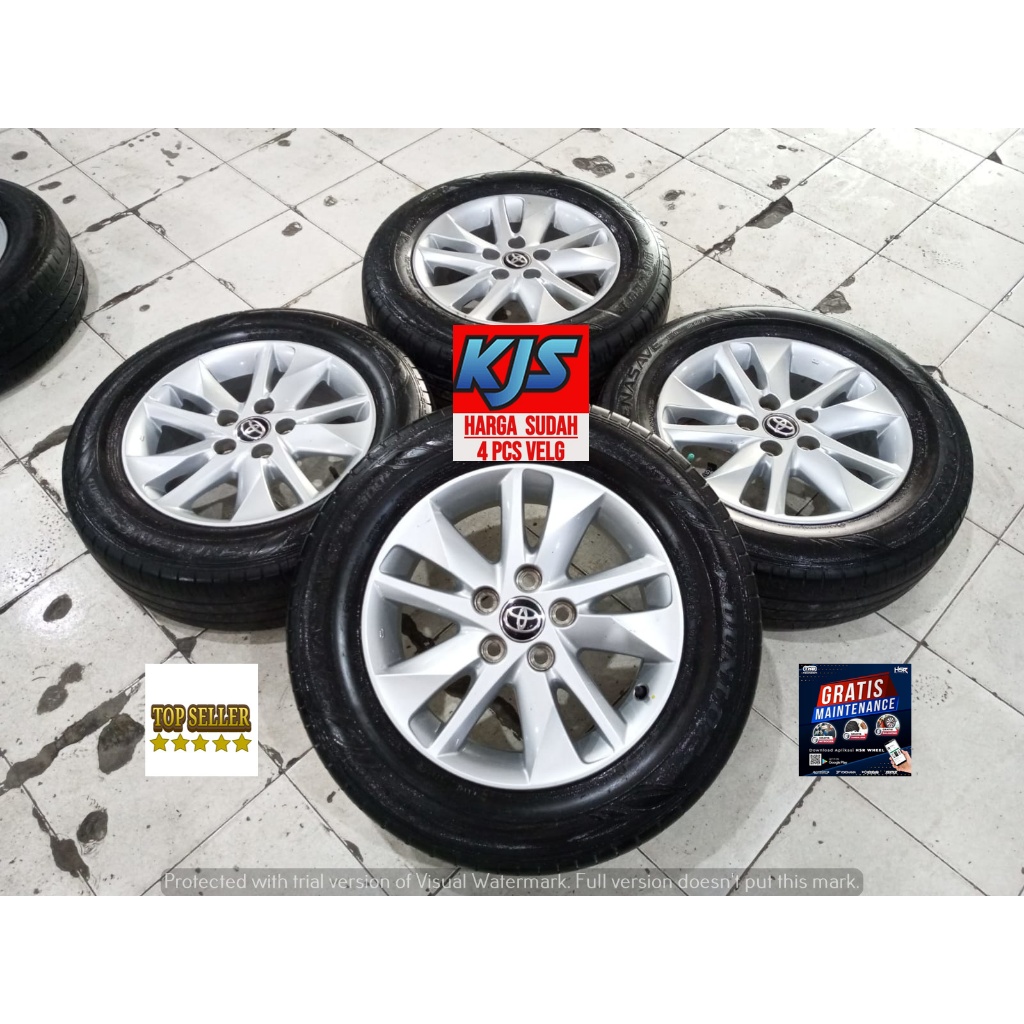 Velg Mobil Bekas Copotan R16 Ori Innova Reborn Pcd 5x114 + Ban 205/65 Ring 16 Buat Innova Pelek Oem 