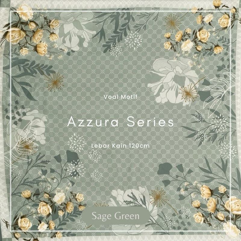 AZURA SERIES/Voal Motif Premium/Hijab Segiempat Motif/Segiempat voal Motif/Kain Hijab Motif