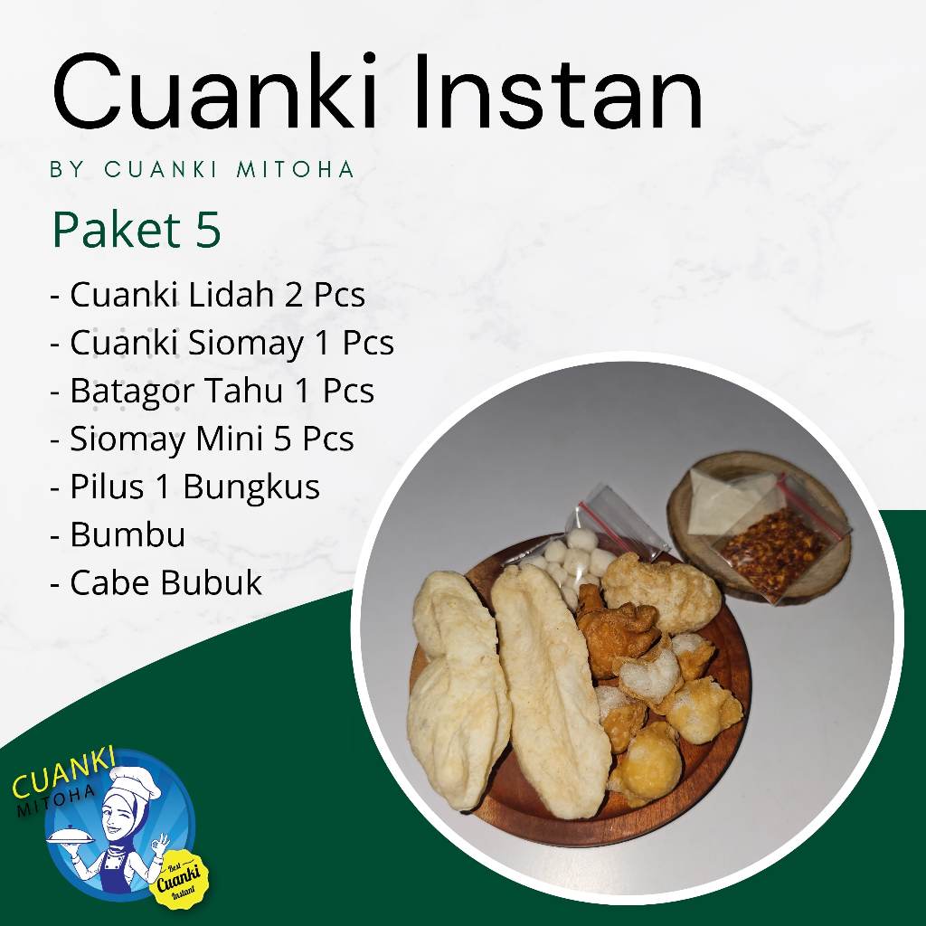

Cuanki Instan Mitoha Paket 5 Komplit + Bumbu