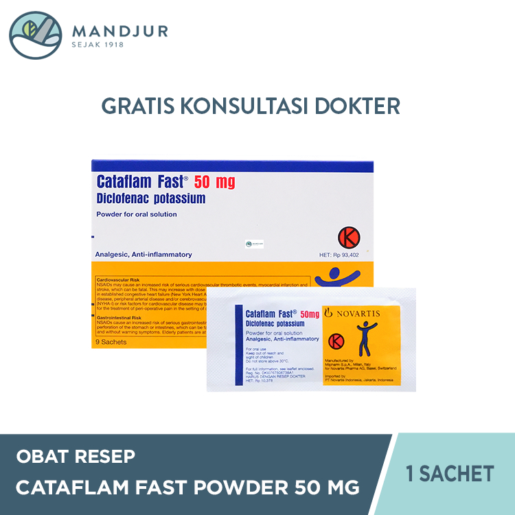 Cataflam Fast Powder 50 mg 1 Sachet