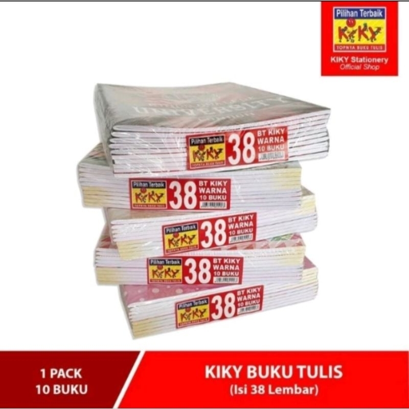

Buku Tulis Warna Kiky isi 38 lembar (1pack isi 10 buku)