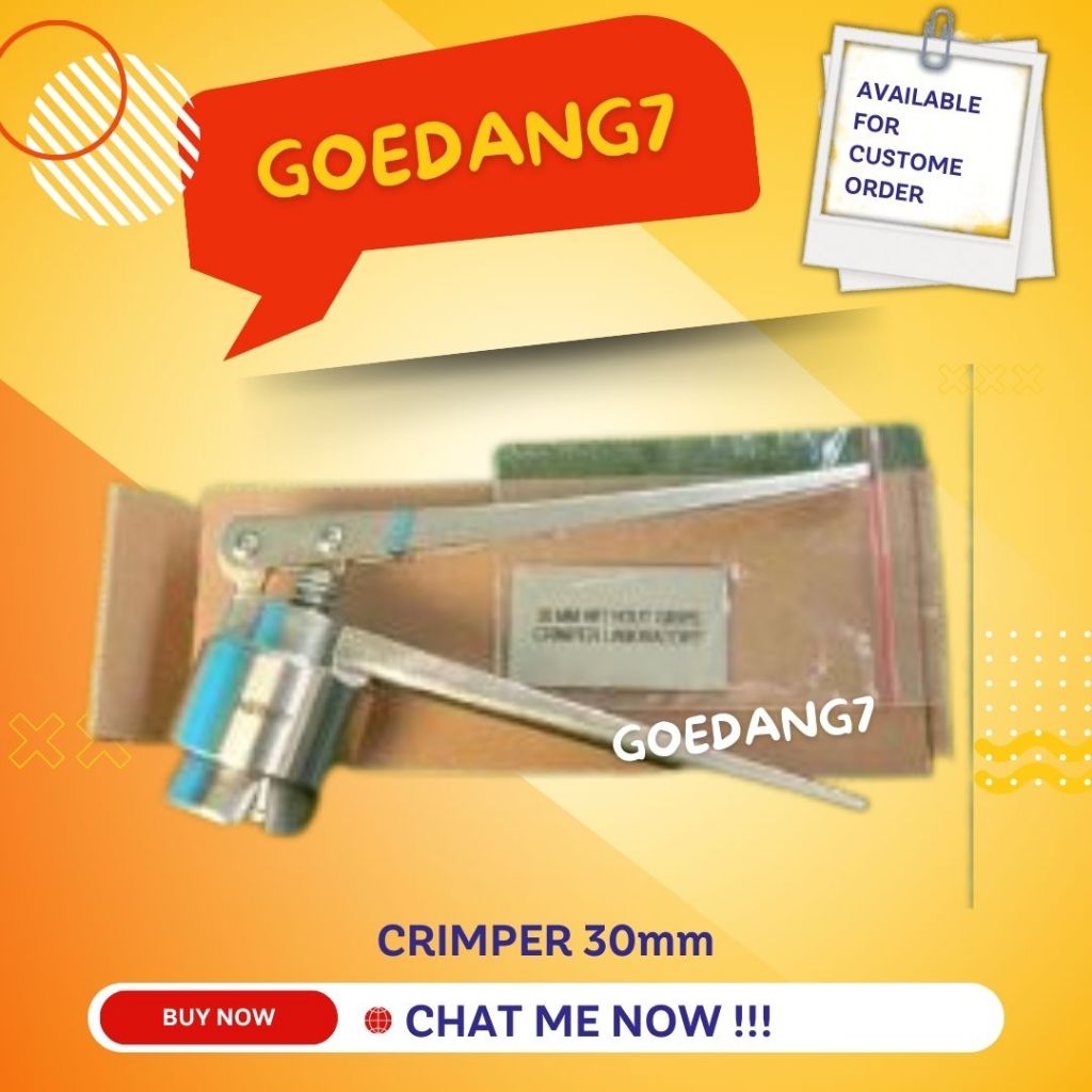 Crimper 30mm Laboratory / Penutup Botol Alumunium 30mm