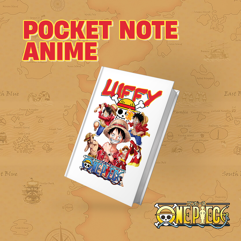 

Pocket Book/Notebook Hardcover One Piece UKURAN A6 / Buku Tulis Catatan Notes ONE PIECE