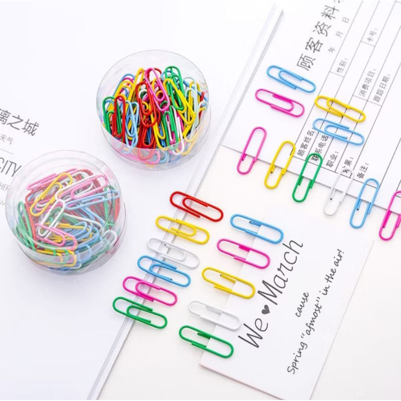 

ATK.JAYA COD 50 Pcs Multifunctional Paper Clip Colorful / Klip Kertas Warna Warni