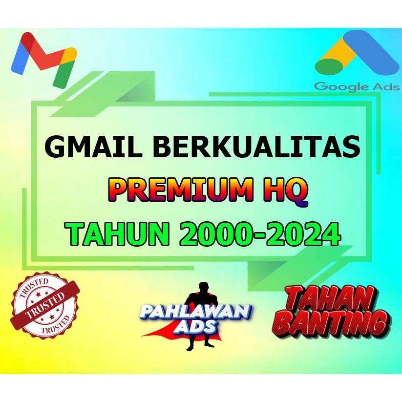 Akun Gmail Lawas Tua Fresh Berkualitas HQ Tahun 2000-2024