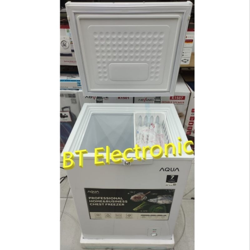 Chest Freezer AQUA AQF-100GC / AQF 100 GC Box Pembeku 104 Liter