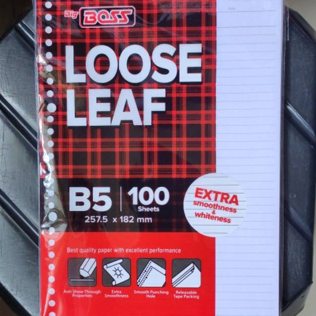 

BERKUALITAS Loose Leaf B5 isi 1 lembar GARIS