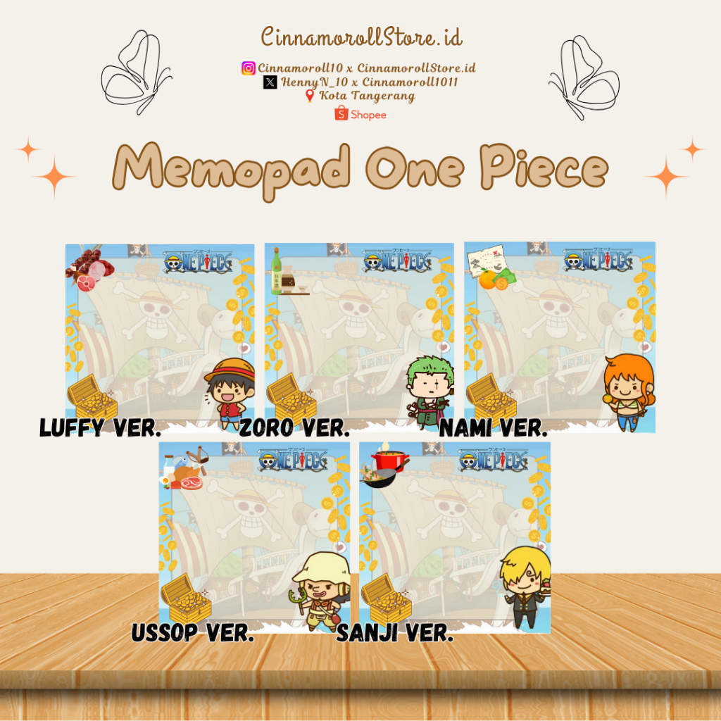 

[PRE-ORDER] MEMOPAD ANIME ONE PIECE VER.