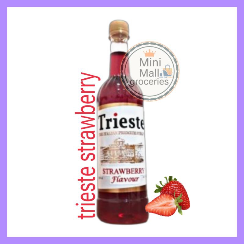 

syrup trieste strawberry 650ml / sirup trieste stroberi 650 ml