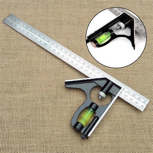 

Mistar Penggaris Siku Multifungsi 12 inch Adjustable Combination Square angle ruler Waterpass Kombinasi