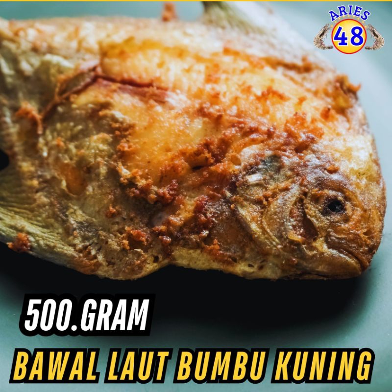 

Ikan Bawal Laut Bumbu Kuning + Sambal