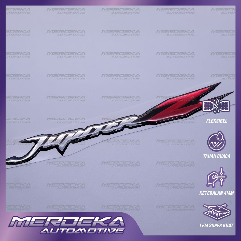 Emblem yamaha jupiter z / emblem timbul jupiter / emblem titanium jupiter z / stiker logo jupiter z 