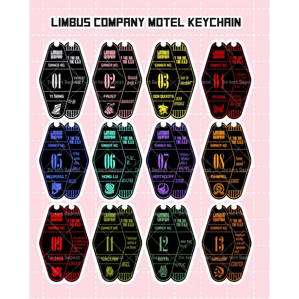 [PO] Limbus Company - Motel keychain