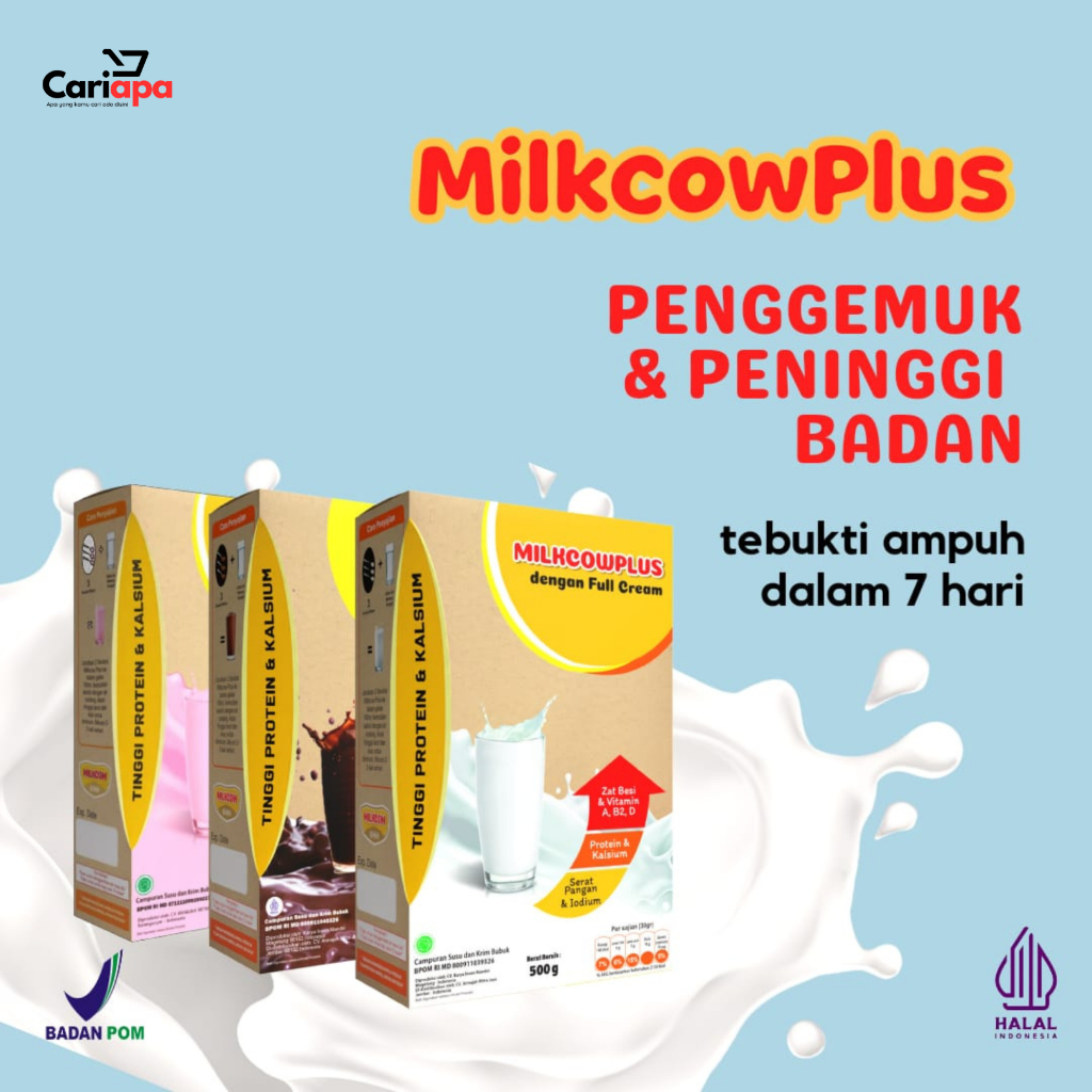 

Susu MILKCOWPLUS Penggemuk Dan Peninggi Badan Penambah Nafsu Makan 500 gram