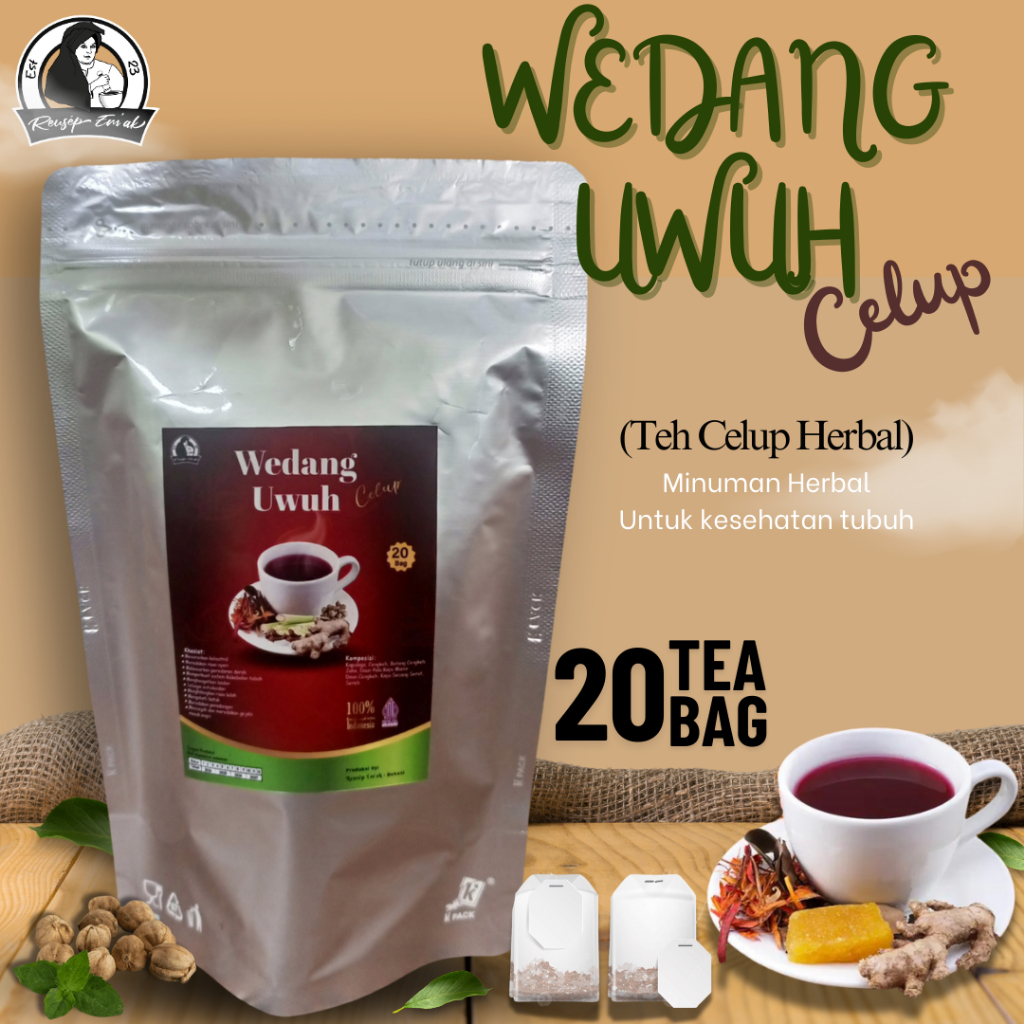 

WEDANG UWUH CELUP | Minuman kesehatan | Teh herbal | Kemasan 20 teabag