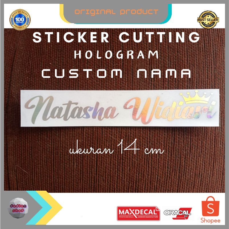 

Costum stiker nama Cutting Sticker Hologram murah