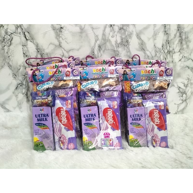 Paket Ultra TARO ungu ||Paket Ulang Tahun Snack Serba Ungu || Label Custom snack Ungu || Snack Ultah