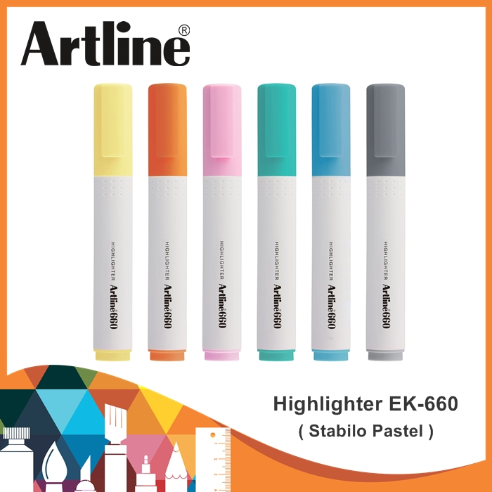 

Artline EK-660 Highlighter / Stabilo Warna / Stabilo Pastel / Stabilo / Alat Tulis