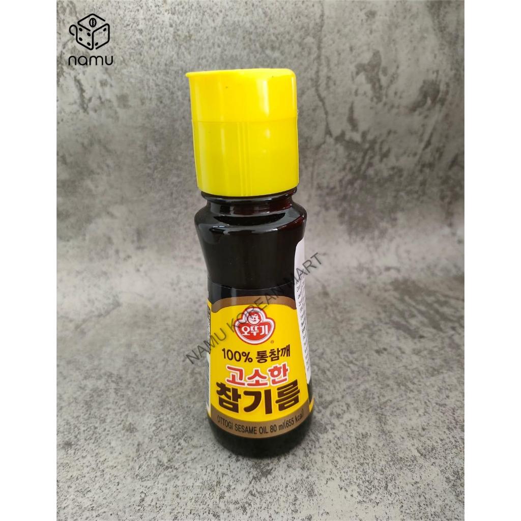 

Ottogi Sesame Oil 80ml / Minyak Wijen / Sesame Oil / Minyak Wijen Korea Kemasan Kaca / Bahan Masak