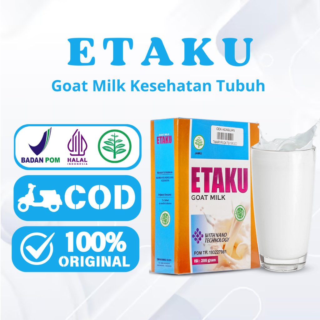 

Etaku Goat Milk Susu Bubuk Murni Kambing Etawa Isi 250 gr