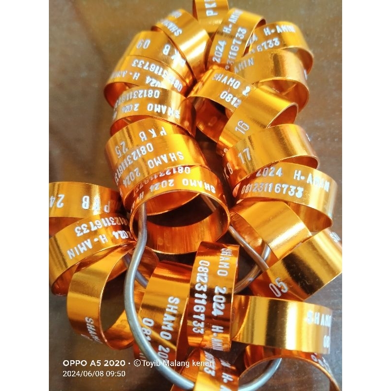 Ring Alumunium Ayam Serama(25pcs ring)