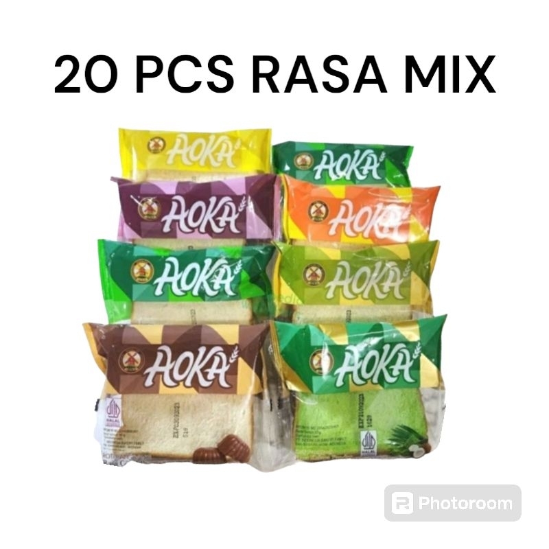 

20 pcs roti aoka panggang rasa mix