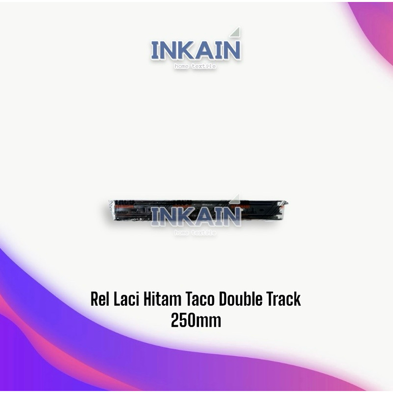 Rel Laci Hitam Merk Taco Double Track 250mm 25cm