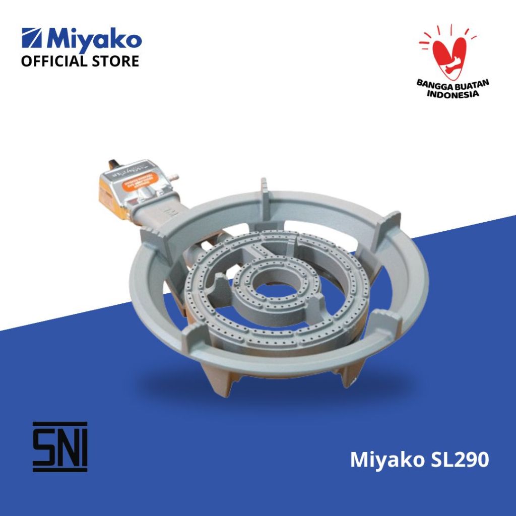 Kompor Gas Komersil Miyako SL290 - 1 Tungku tekanan rendah