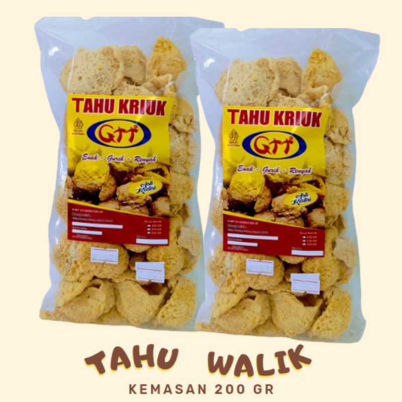 

Tahu Walik Kriuk GTT|kemasan 200g