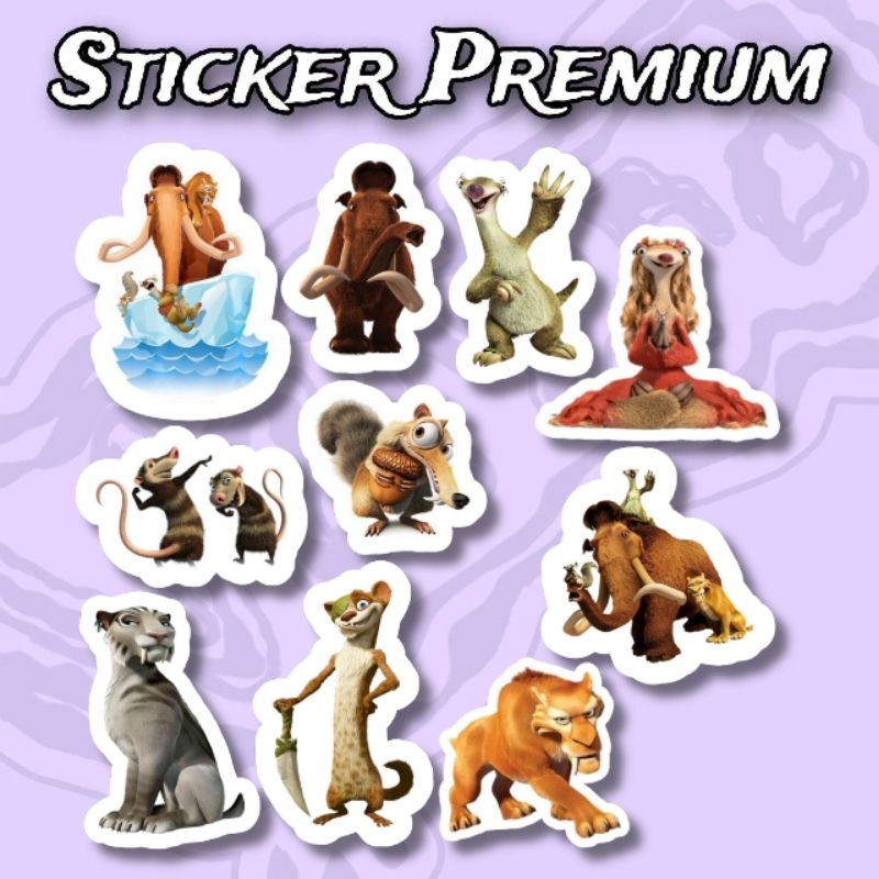 

Sticker Ice Age pack isi 10 pcs waterproof