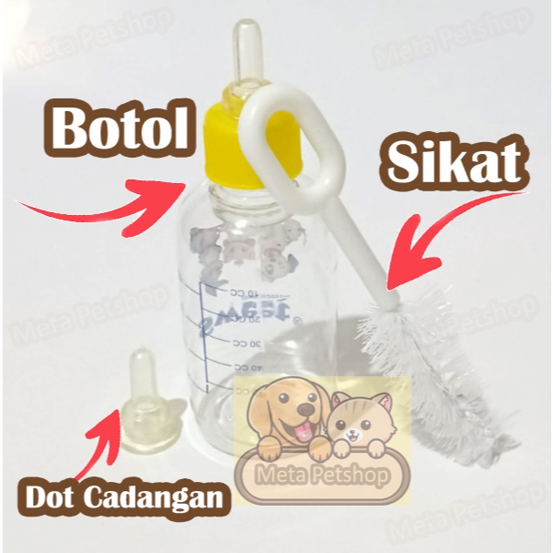 Dot Bayi Kucing Botol Susu Anak Kucing Baru Lahir Nipple Kucing Susu Bayi Kucing Growssy Dot Anak Ku