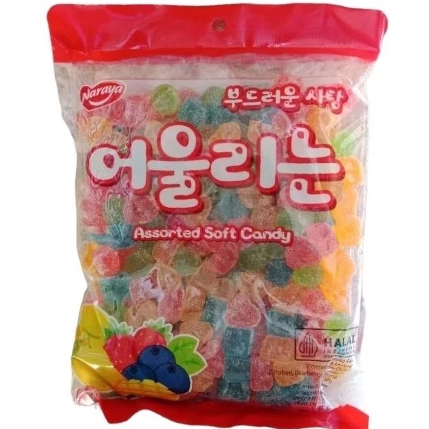 

Naraya Assorted Soft Candy 1 kg Assorted jelly permen lunak jelly aneka rasa buah zi