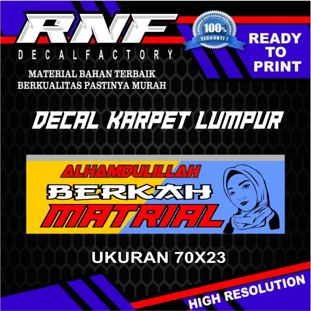 STIKER KARPET TRUK STIKER DECAL KARPET LUMPUR STIKER KARPET