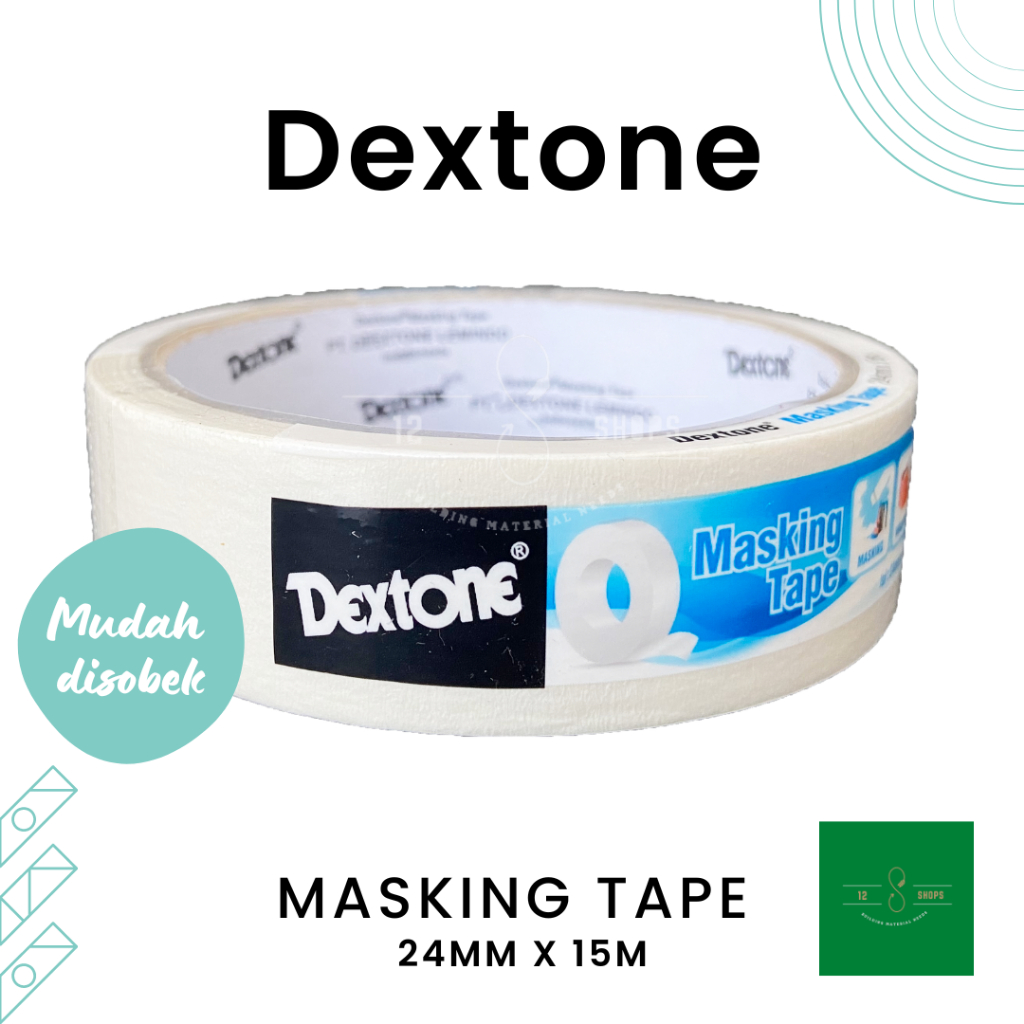 

DEXTONE MASKING TAPE ISOLASI KERTAS SOLASI 24MM