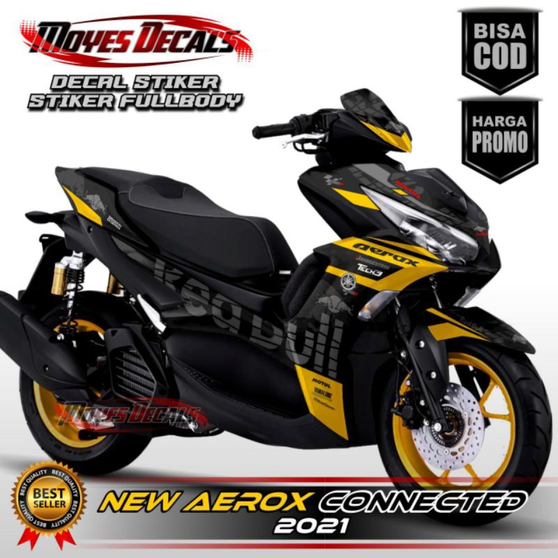 TERBARU DECAL Stiker all New Aerox 155 Connected Full Body //Variasi RedBull Support 2021