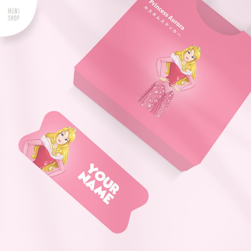 

Stiker Nama Custom Waterproof Princess Aurora