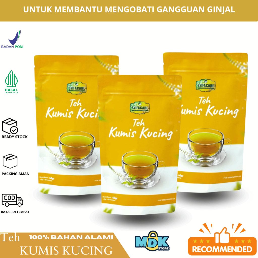 

Teh Celup Kumis Kucing Syifacare 100% Bahan Alami Untuk Membantu Mengobati Gangguan Ginjal