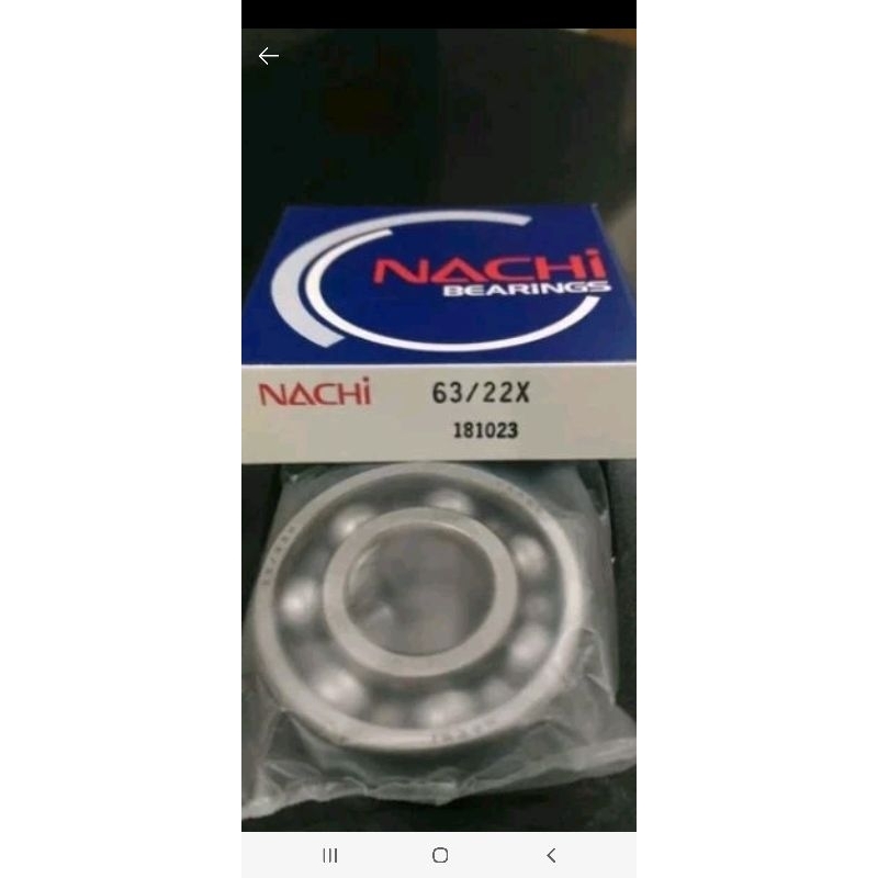 Ball bearing 63/22 NACHI