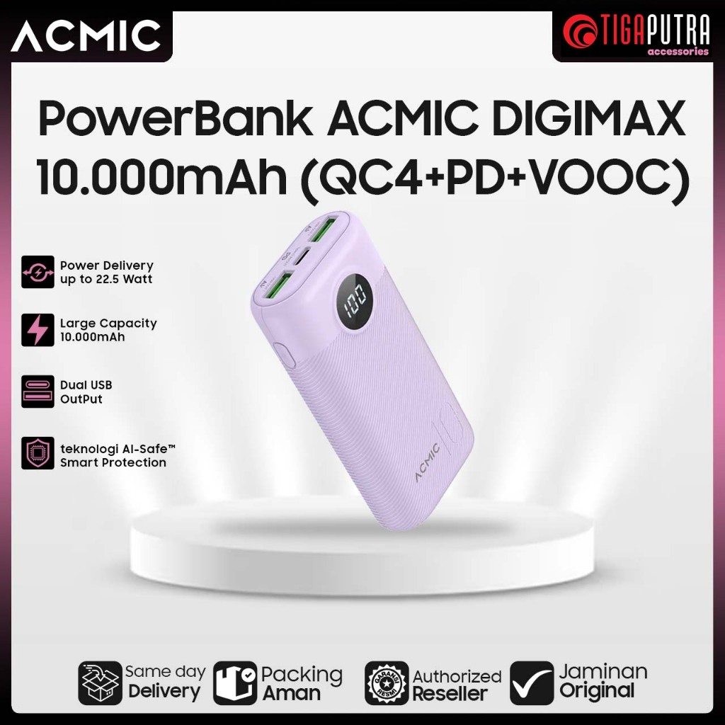 ACMIC Powerbank DIGIMAX 10000mAh (QC4+PD+VOOC)