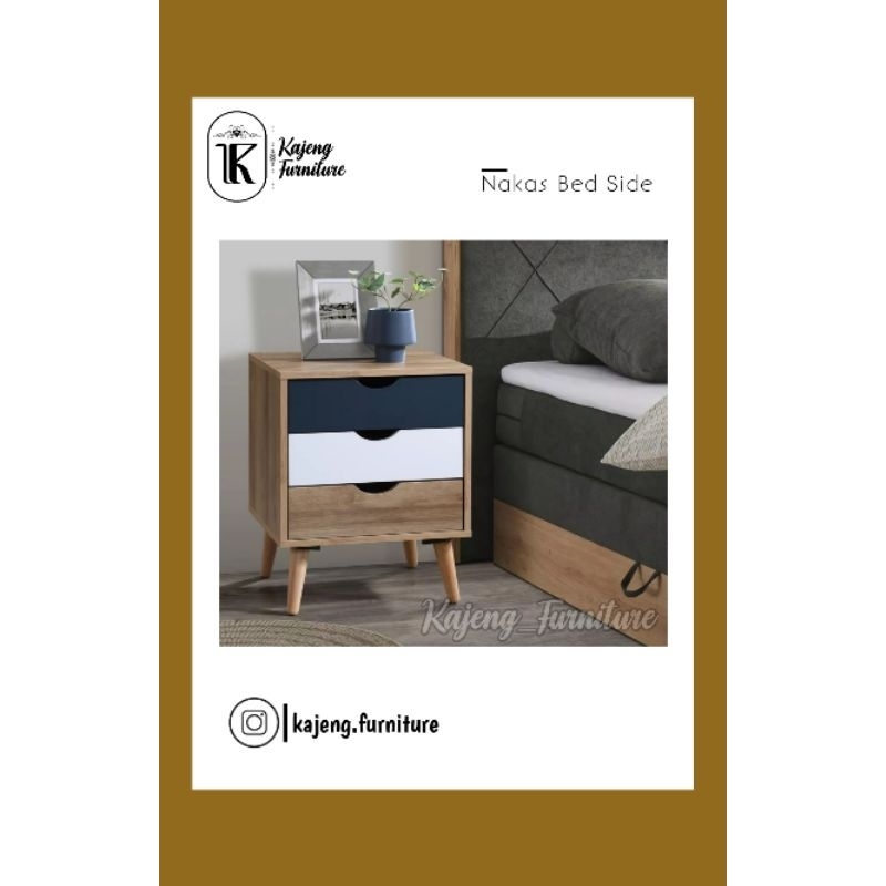 Meja nakas samping tempat tidur, meja nakas bed side, nakas minimalis, nakas modern, meja nakas mult