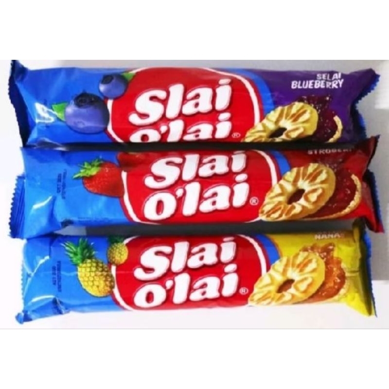 

SLAI OLAI 128GRAM ROLL BISKUIT SUSU STROBERI NANAS BLUEBERRY