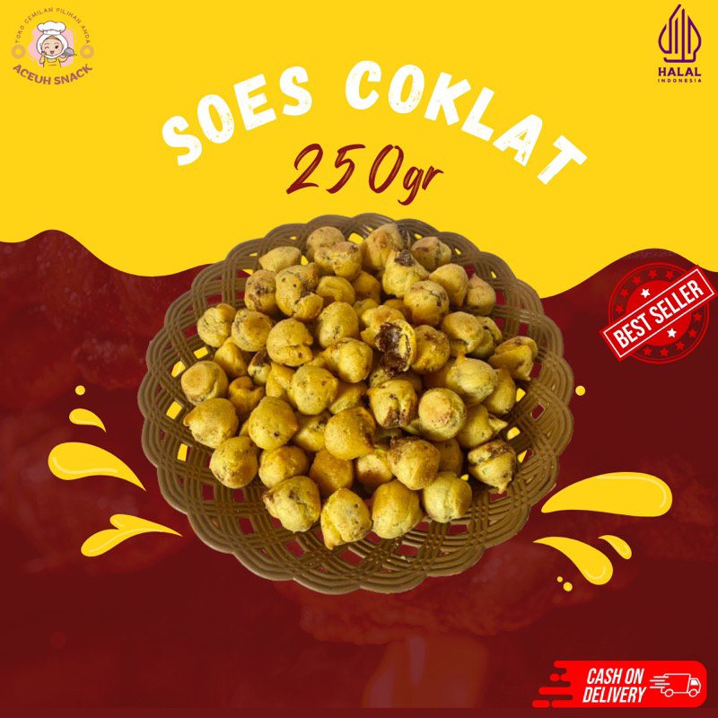 

Snack Kiloan Soes Kering Coklat Lumer Renyah 250 gr