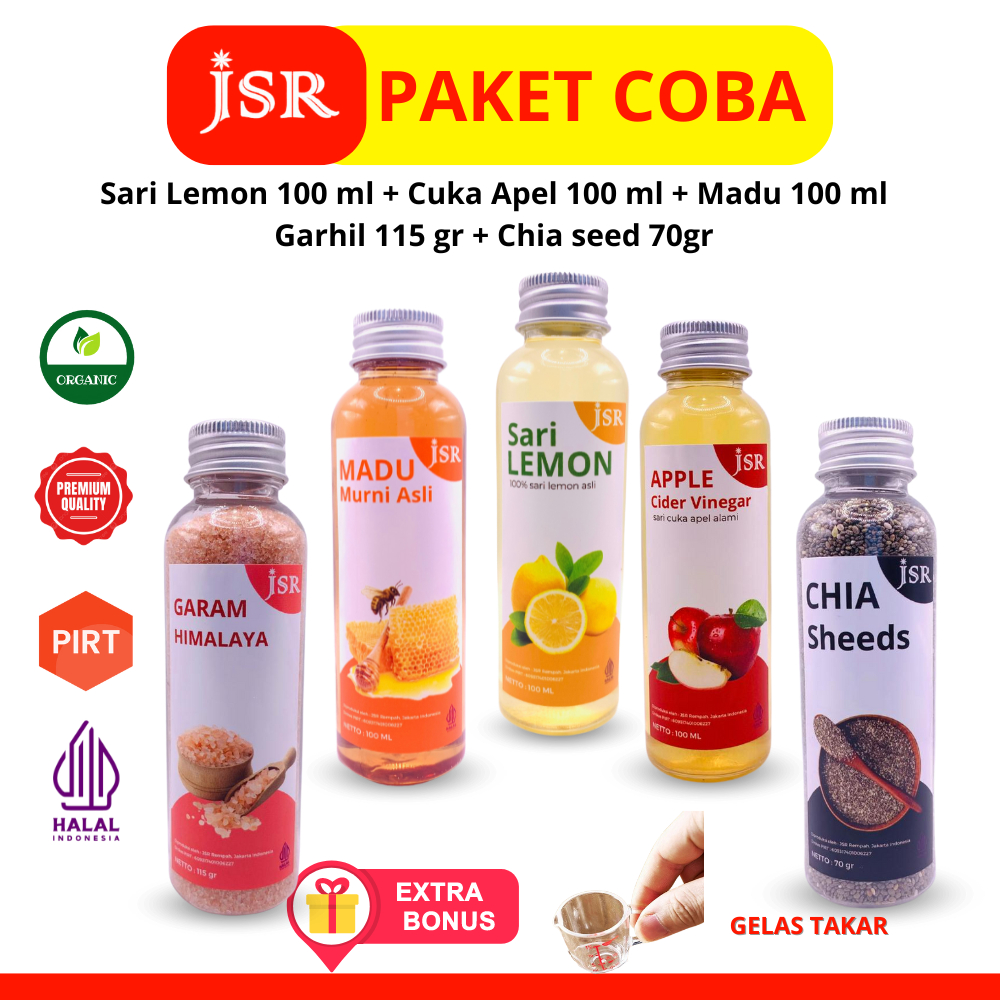 

JSR Rempah Paket Diet Hemat Sari Lemon Cuka Apel Madu Chia Seeds dan Garam Himalaya