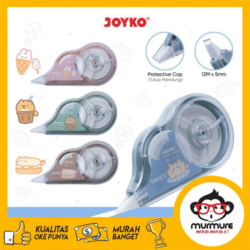 

MURMURE I PITA KOREKSI CORRECTION TAPE JOYKO CT-522 SWEET DESSERT