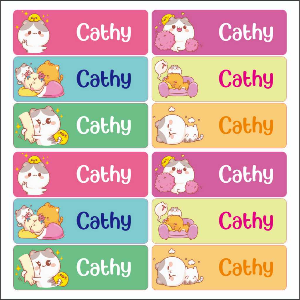 

Label Nama Vynil Happy Cat Tahan Air