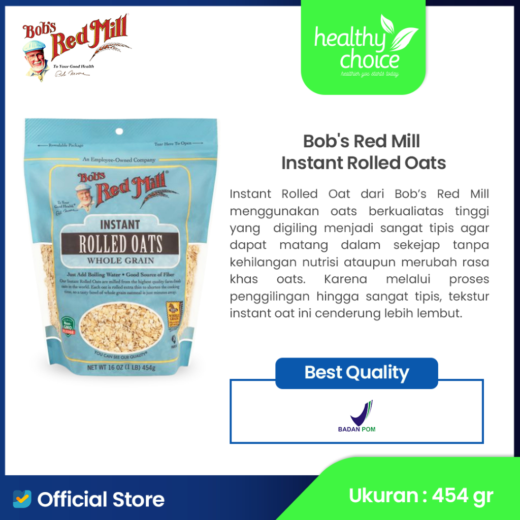 

Bob's Red Mill Instant Rolled Oats 454 gr