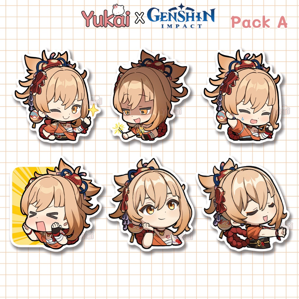 

Stiker Pack Yoimiya Genshin Impact Premium, Sticker Anime Waterproof